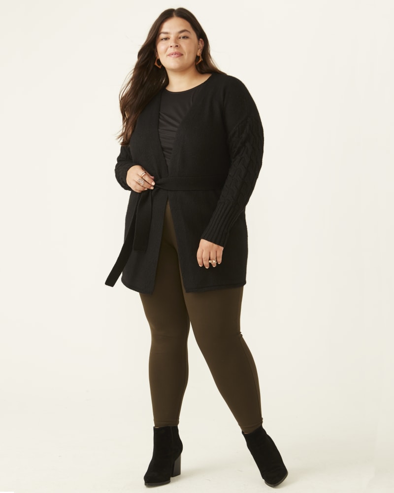 Front of plus size Gina Belted Cardigan by Molly&Isadora | Dia&Co | dia_product_style_image_id:177440